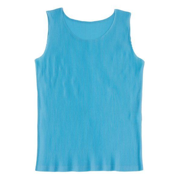 プリーツプリーズPLEATS PLEASE ミストプリーツタンクトップ 水色3