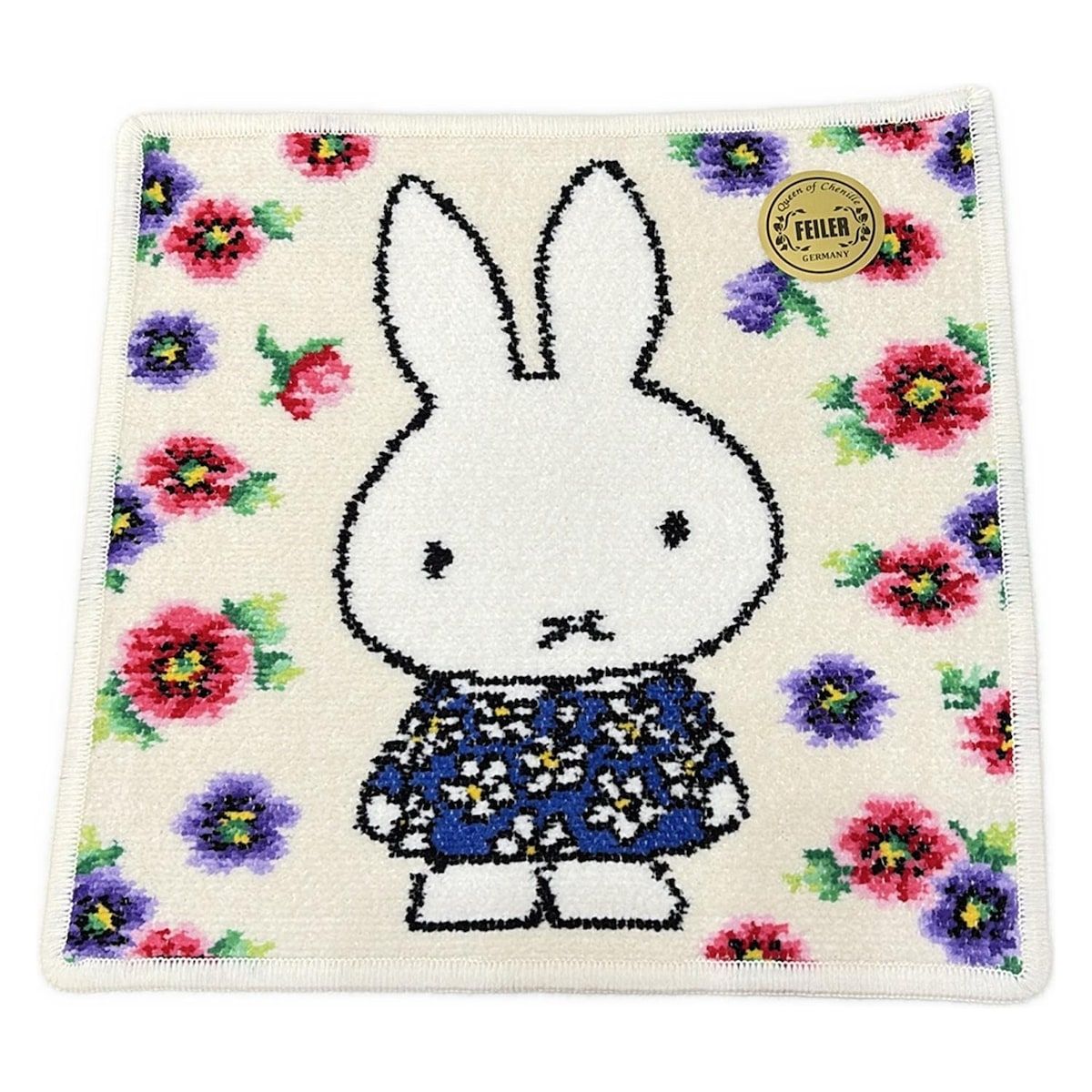 FEILER フェイラー 小物 アイボリー ピンク マルチ ハンドタオル アネモネプティ ミッフィー miffyコラボ