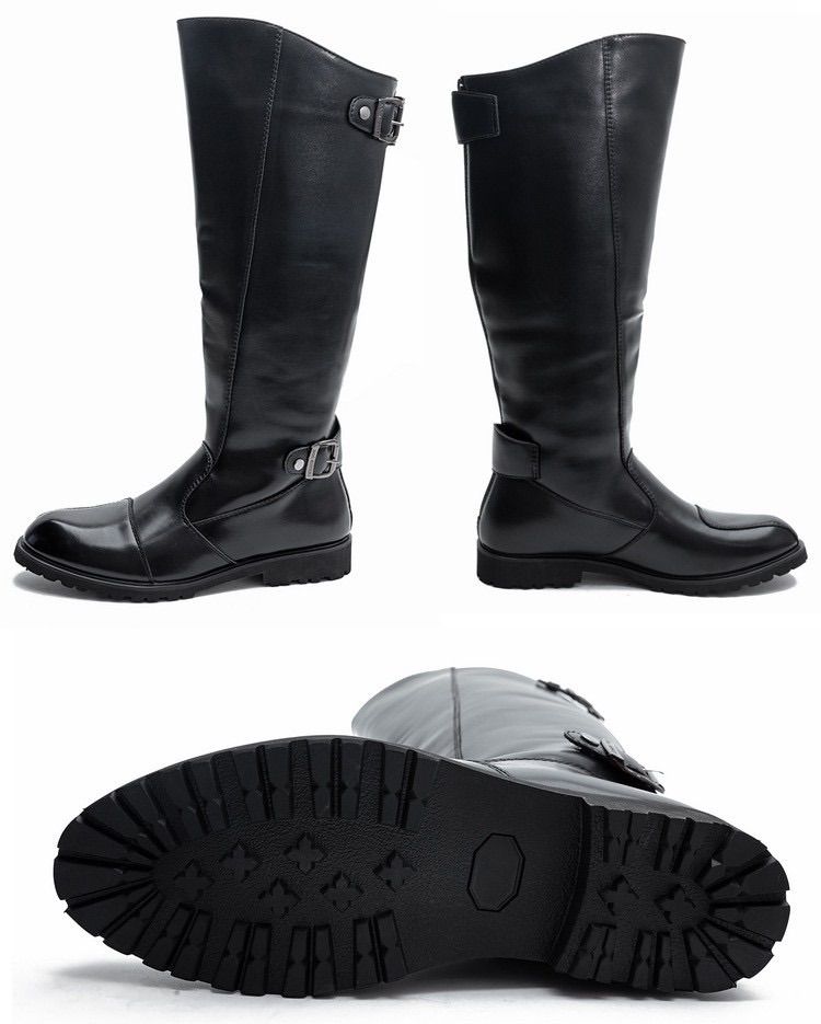 特攻ブーツ 斜めカット ロングブーツ ライダーブーツ 高品質