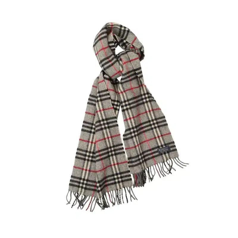 BURBERRY バーバリー グレー ノヴァチェック ラムウール マフラー