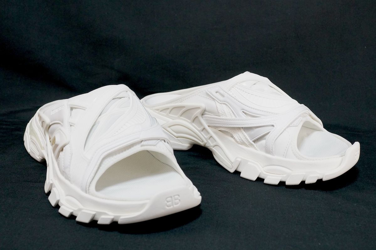バレンシアガ TRACK トラック SANDAL SLIDE サンダル スライド ホワイト 約27.5 cm 618083 W 2 NA 1