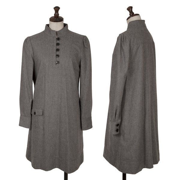 マークジェイコブスMARC JACOBS ウールスタンドカラーワンピース グレー4