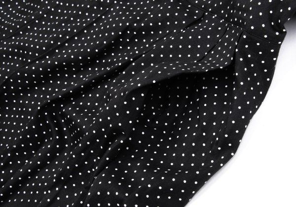  アニエスベーagnes b ピンドットノースリーブシャツワンピース 黒白M位 ワンピース マタニティ