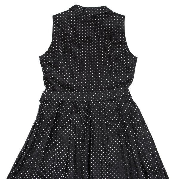 b ピンドットノースリーブシャツワンピース