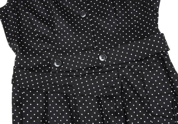 b ピンドットノースリーブシャツワンピース