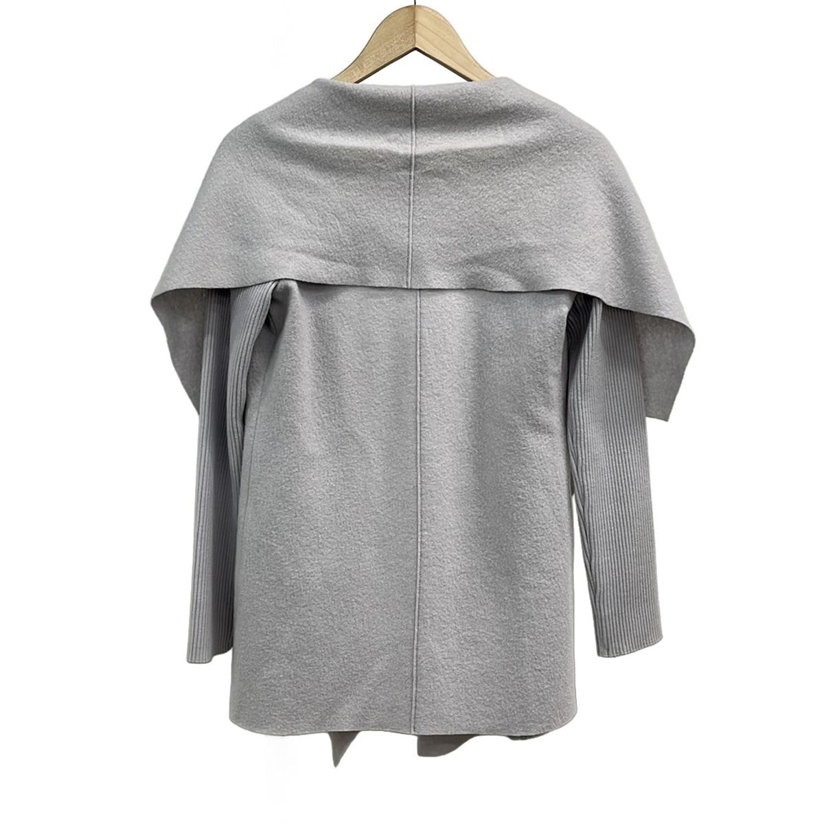 MOGA モガ コート サイズ2 M レディース - ライトグレー 長袖 ニット 春 秋