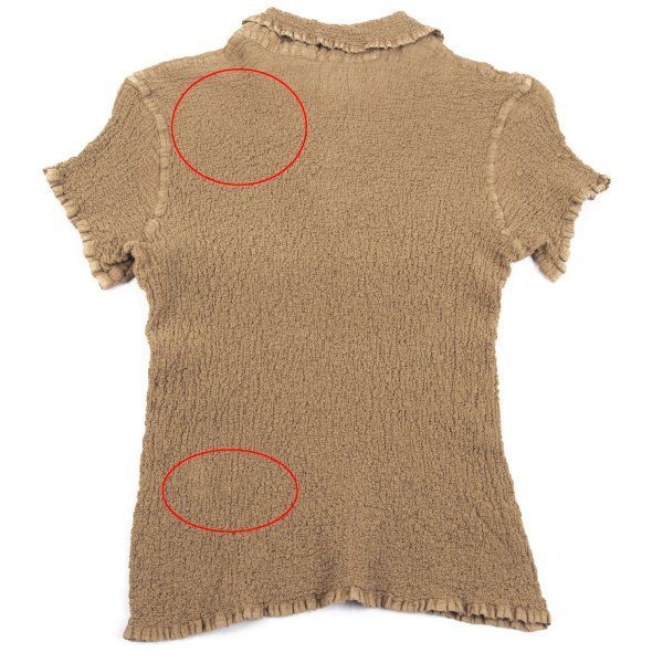 イッセイミヤケ ミーISSEY 人気 MIYAKE me カリフラワー半袖ポロシャツ