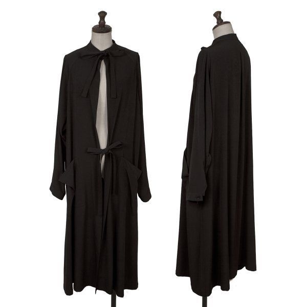 ワイズY s トリアセテートポリコードデザインワンピース 黒1