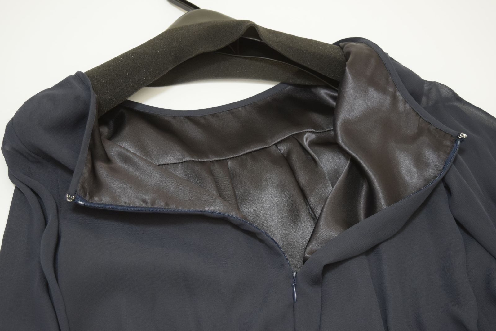  ベルメゾン セレモニースーツ2点セット ワンピース フリル付き ジャケット ネイビー ９号 ボーダー ワンピーススーツ セレモニースーツ