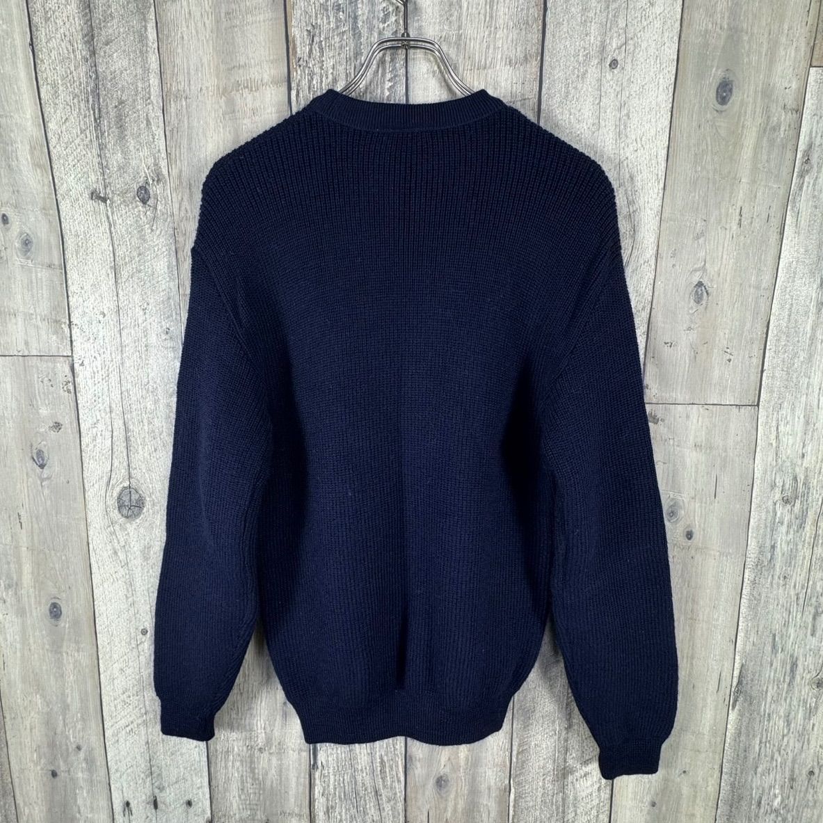 OLD CHEMISE LACOSTE 90s ラコステ ネイビー デカワニ ワッペン ミドル