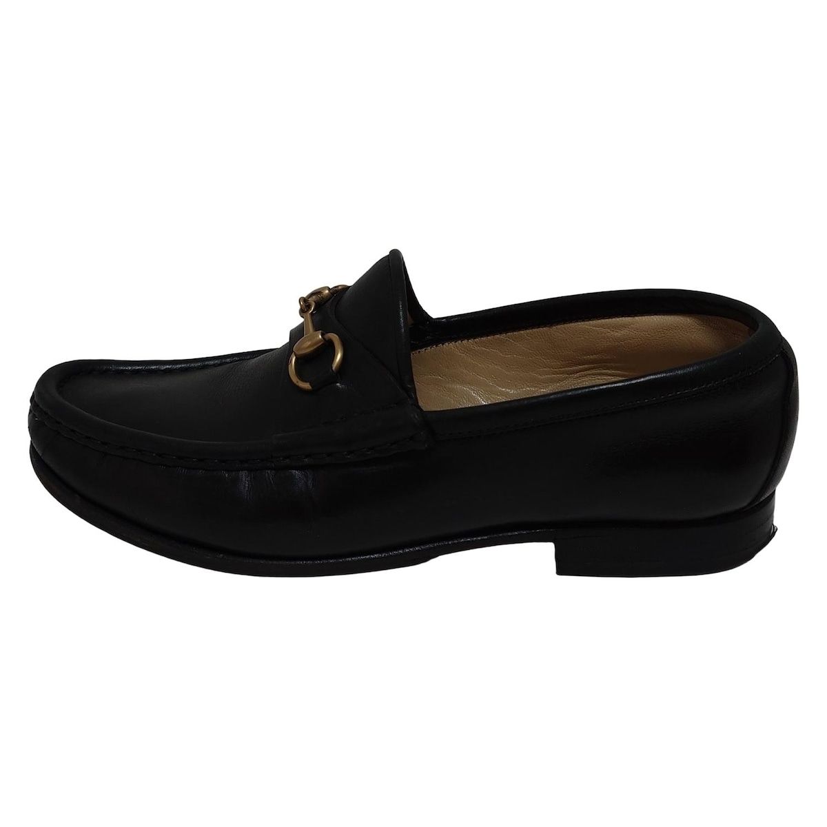 GUCCI(グッチ) ローファー 36 C レディース - 黒 ホースビット レザー