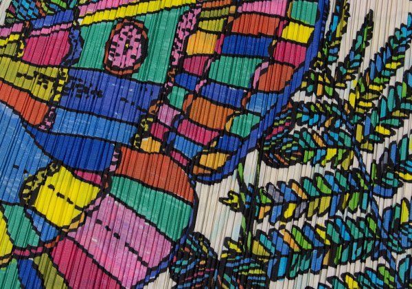 ボタニカルプリントノースリーブワンピース