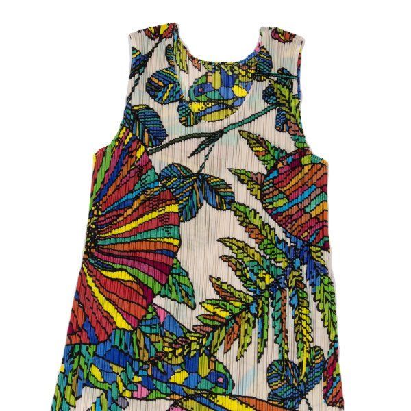 プリーツプリーズPLEATS PLEASE マルチカラーボタニカルプリント