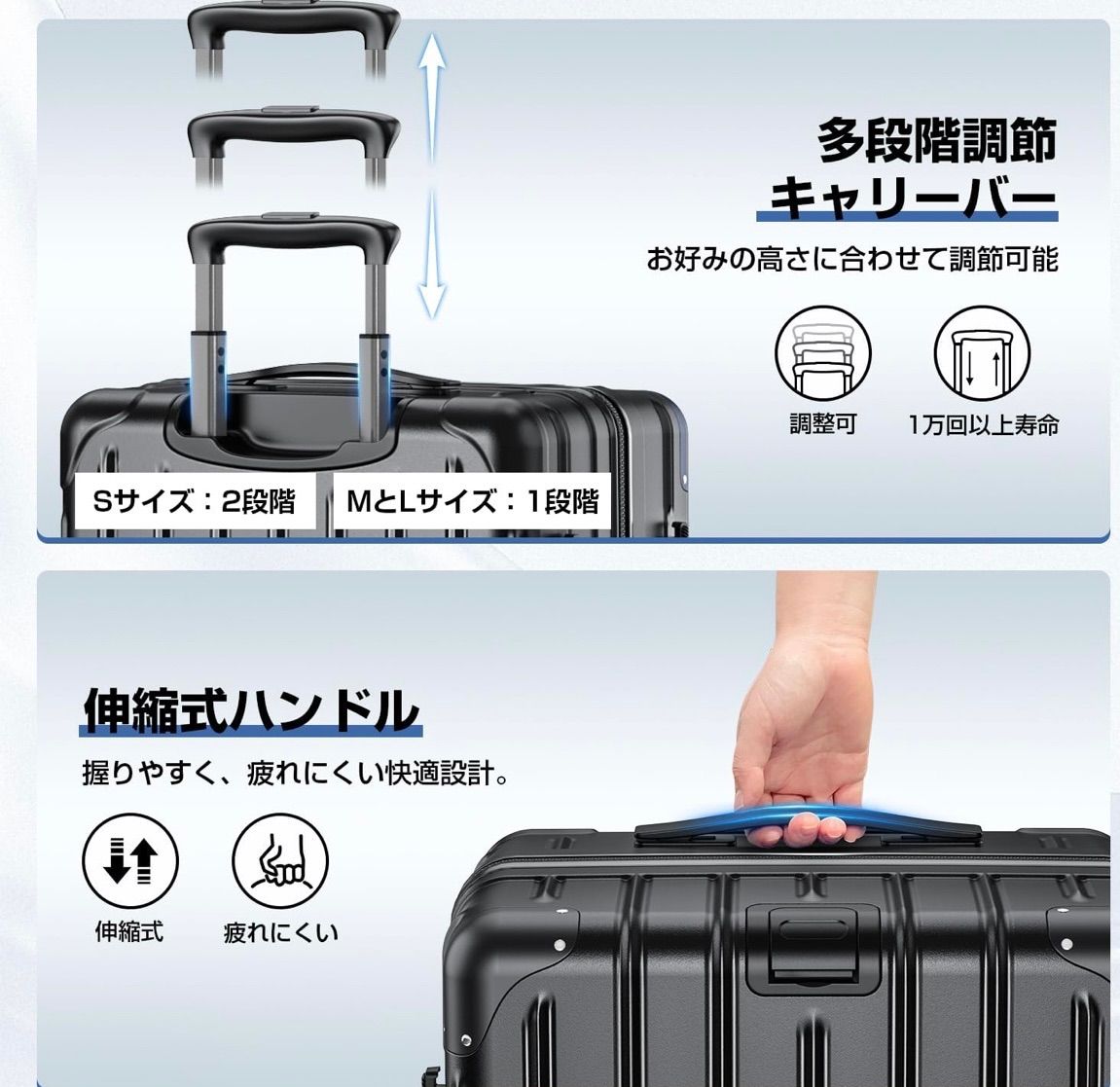 【新品】 スーツケース キャリーケース TSAロック 耐衝撃 ダブルキャスター Amazon.co.jp: [one of .] スーツケース キャリーケース ブラック