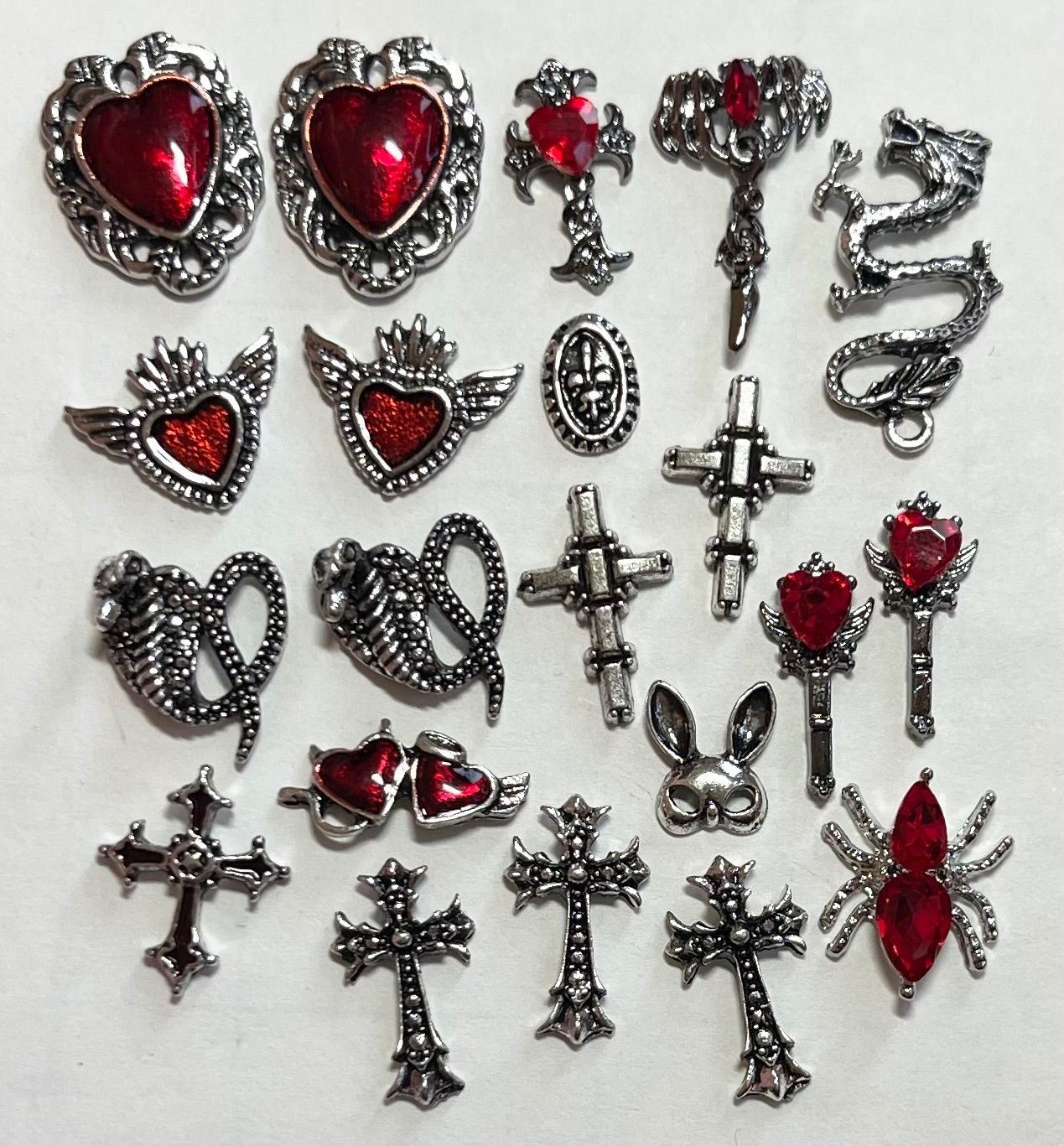 No.742 ネイルパーツ デコパーツ まとめ売り 地雷 ゴシック サブカル