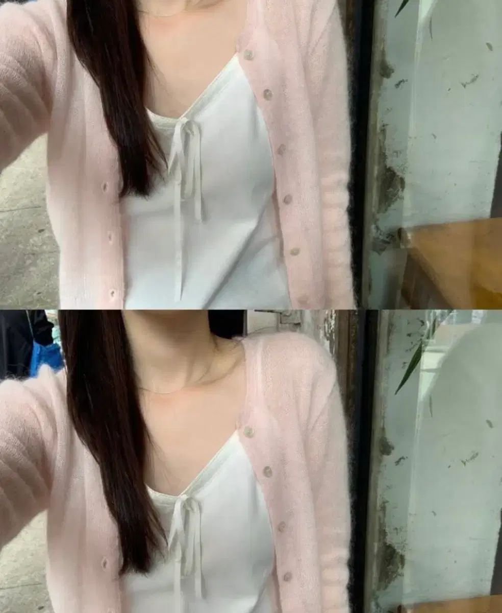 L'AMOURE キッド モヘア ウール カーディガン