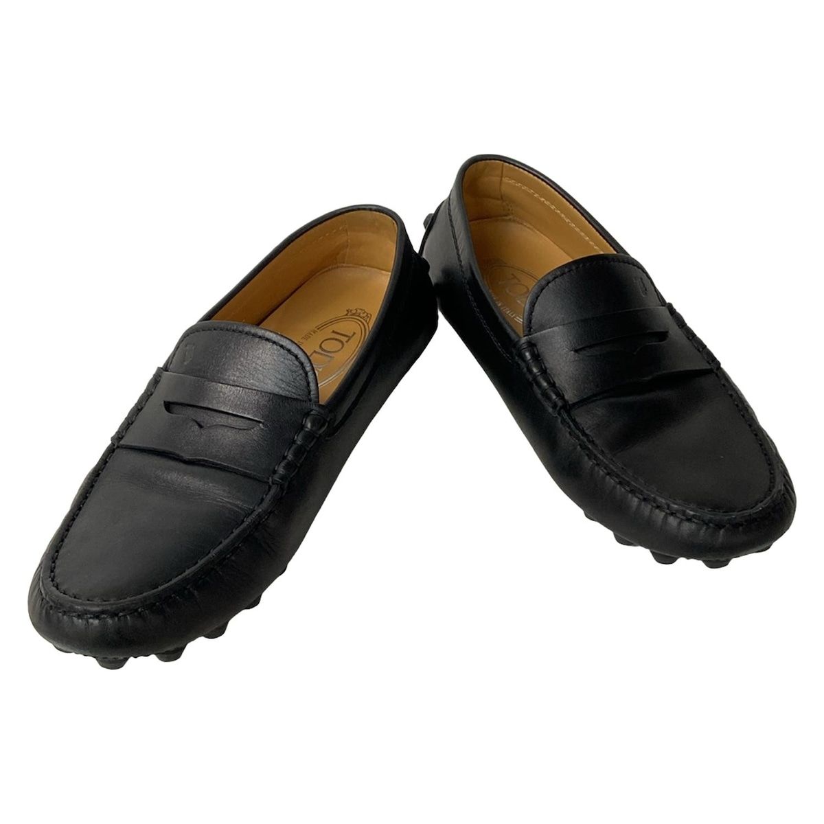 TOD S トッズ ドライビングシューズ 37 レディース - 黒 インソール取外し可 レザー