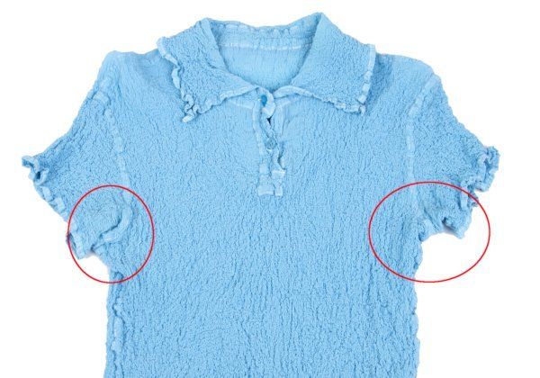 イッセイミヤケミーISSEY MIYAKE me 染めカリフラワー半袖ポロシャツ イッセイミヤケミーISSEY MIYAKE me 染めカリフラワー半袖ポロシャツ