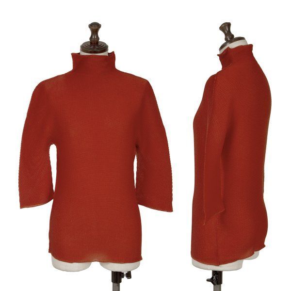 イッセイミヤケ ミーISSEY MIYAKE me ストレッチプリーツハイネック五