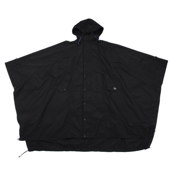 アンスリードUN3D. ナイロンドローコードフーデッドケープコート 黒F