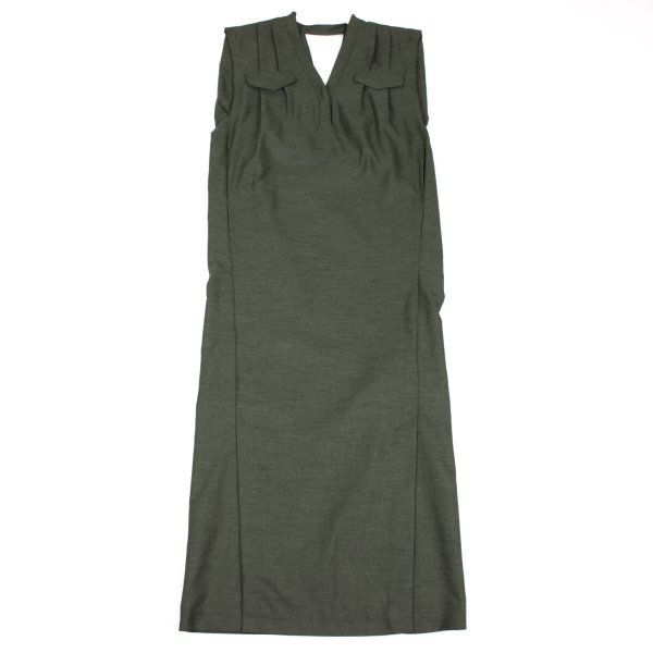 アンスリードUN 3 D ポリタックショルダーフラップノースリーブワンピース カーキ38