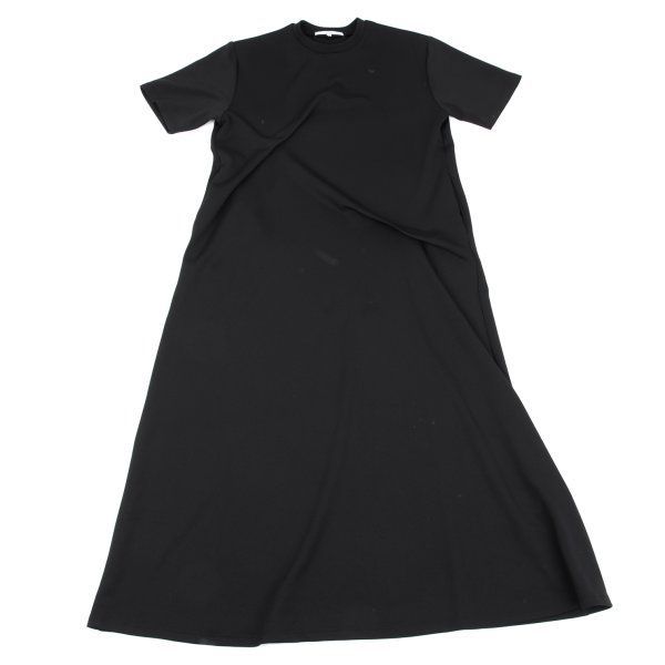 アンスリードUN 3 D つまみデザインポリストレッチTシャツワンピース 黒38