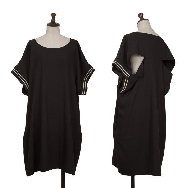 リミフゥLIMI feu ポリテープ装飾デザイン半袖チュニック 黒S