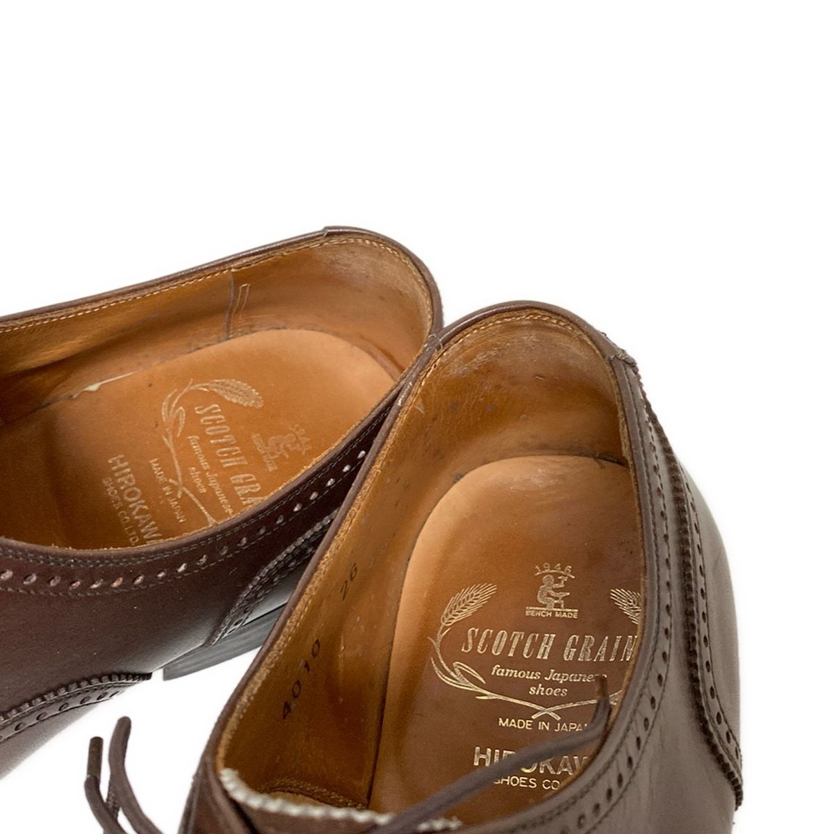 scotch grain ブラウン レザー ローファー 日本製】スコッチグレイン ダークブラウン レザー ローファー お買い得