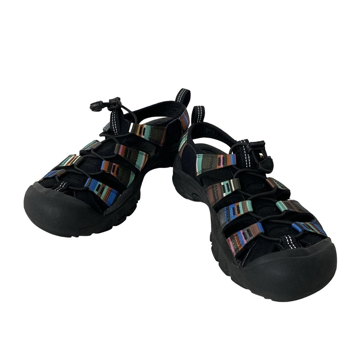 KEEN キーン サンダル 25 cm メンズ 黒 グリーン マルチ