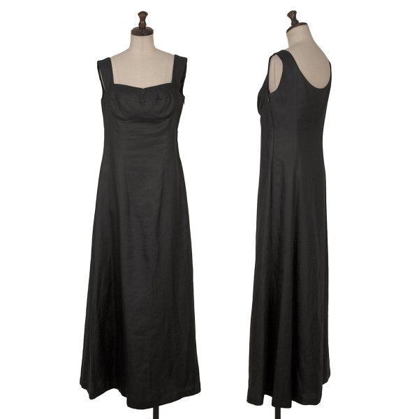 ヨウジヤマモト ファムYohji Yamamoto FEMME リネンボンテージワンピース 黒2