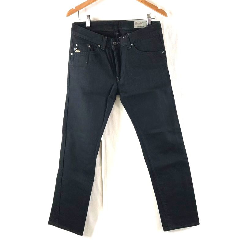 ディーゼル DIESEL パンツ ストレート ボタンフライ ロゴテープ ブラック 968213