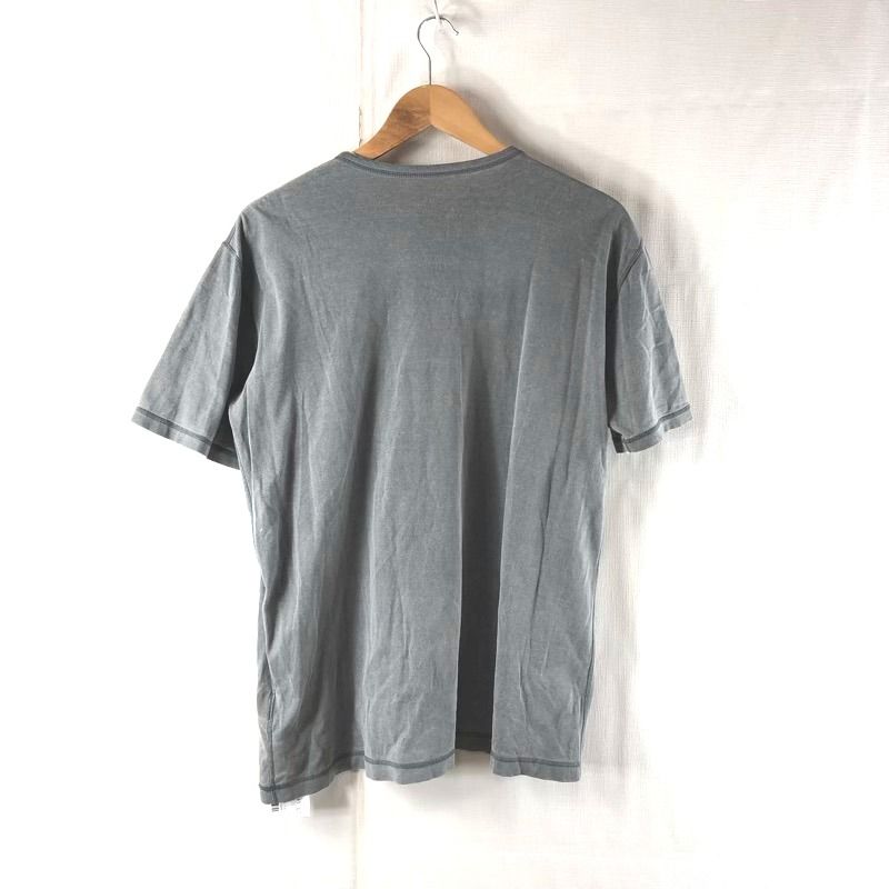 メンズ パパス PAPAS Tシャツ 半袖 デザインネック ロゴ入り 綿