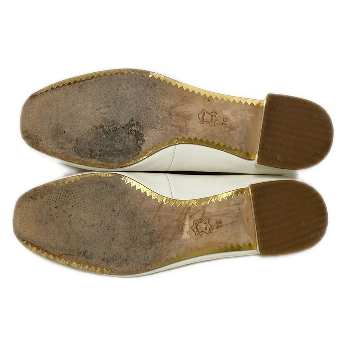 TORY BURCH(トリーバーチ) フラットシューズ 7 C レディース - 白