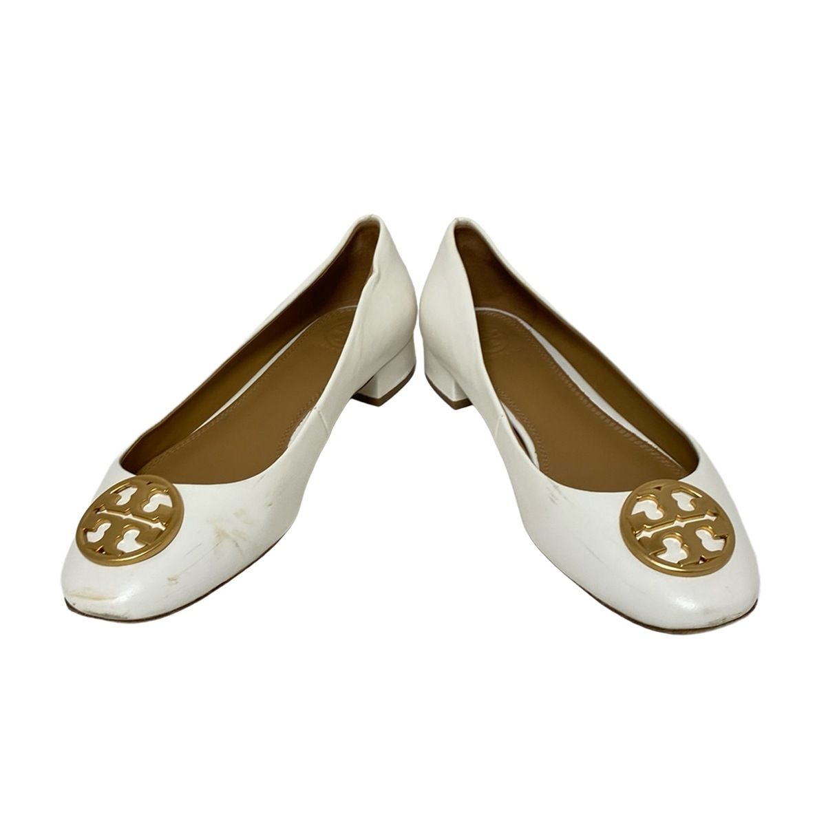 TORY BURCH(トリーバーチ) フラットシューズ 7 C レディース - 白