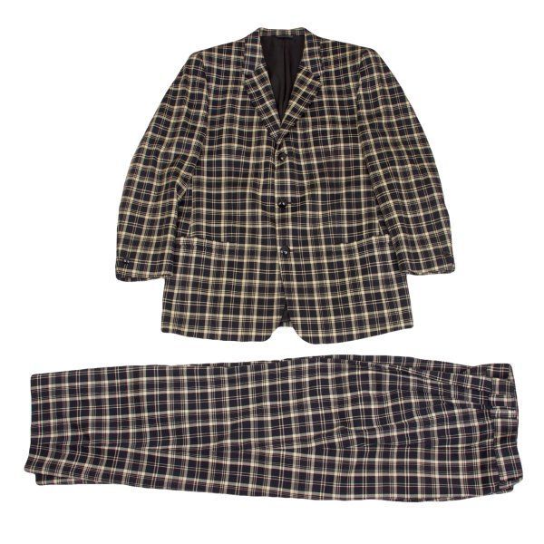 ジャンニヴェルサーチGIANNI VERSACE ウールチェックセットアップ