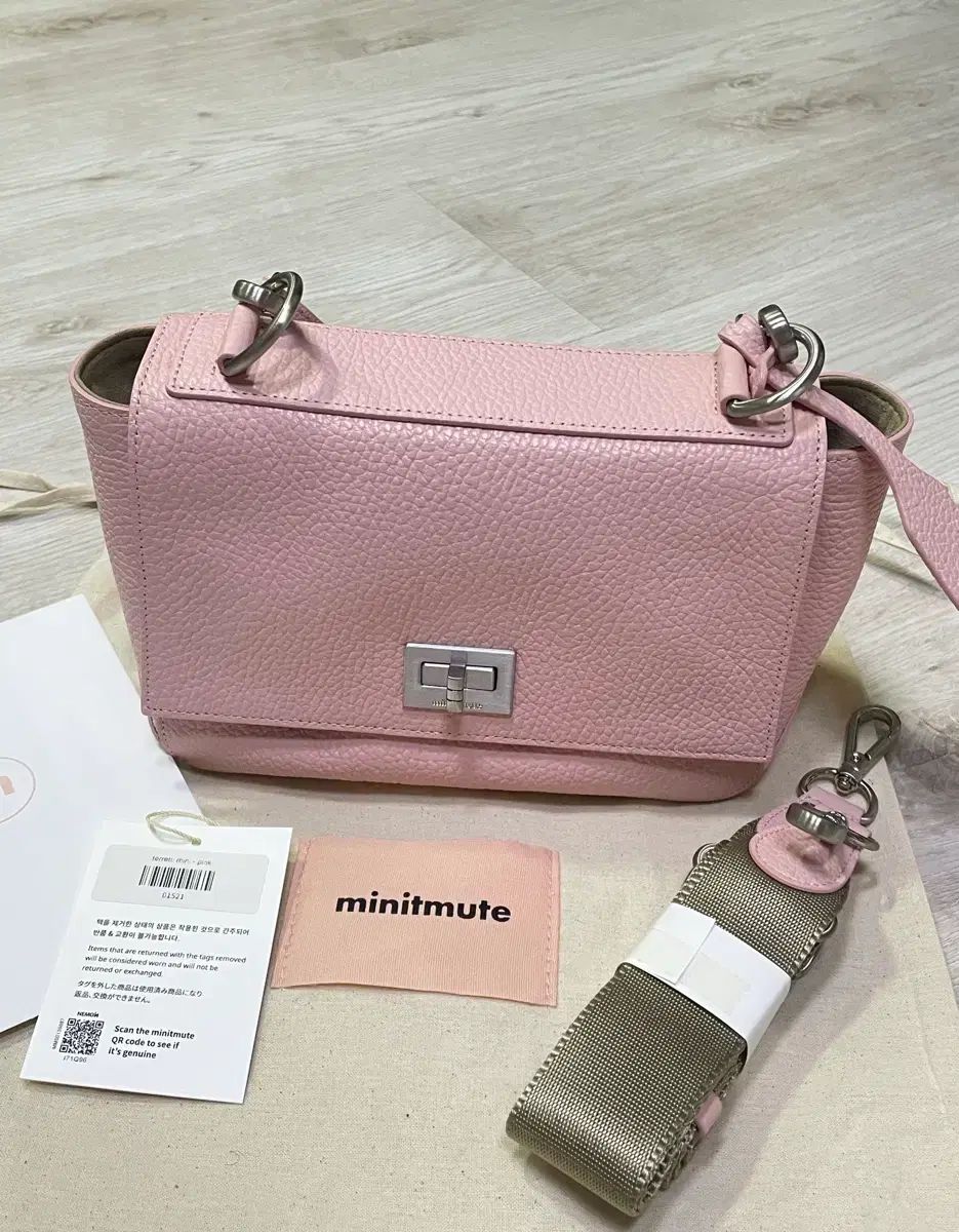 MINITMUTE ペレッティ ミニ ピンク ツーウェイ ショルダー クロスバック