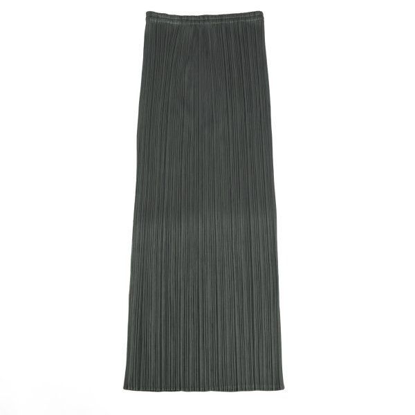 プリーツプリーズPLEATS PLEASE プリーツロングスカート グレー4