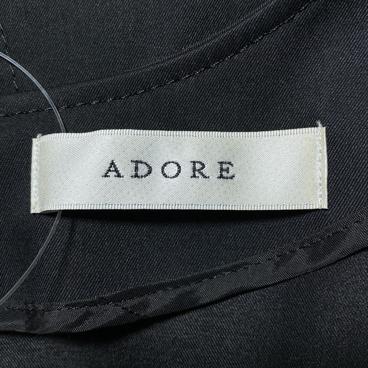  ADORE アドーア ワンピース サイズ38 M レディース 黒 Vネック 長袖 マキシ丈 その他 ワンピース