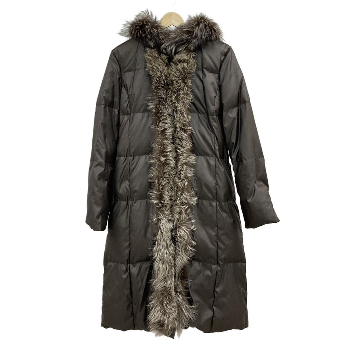 theory luxe セオリーリュクス ダウンコート サイズ40 M レディース ダークグレー 長袖 フォックス 冬