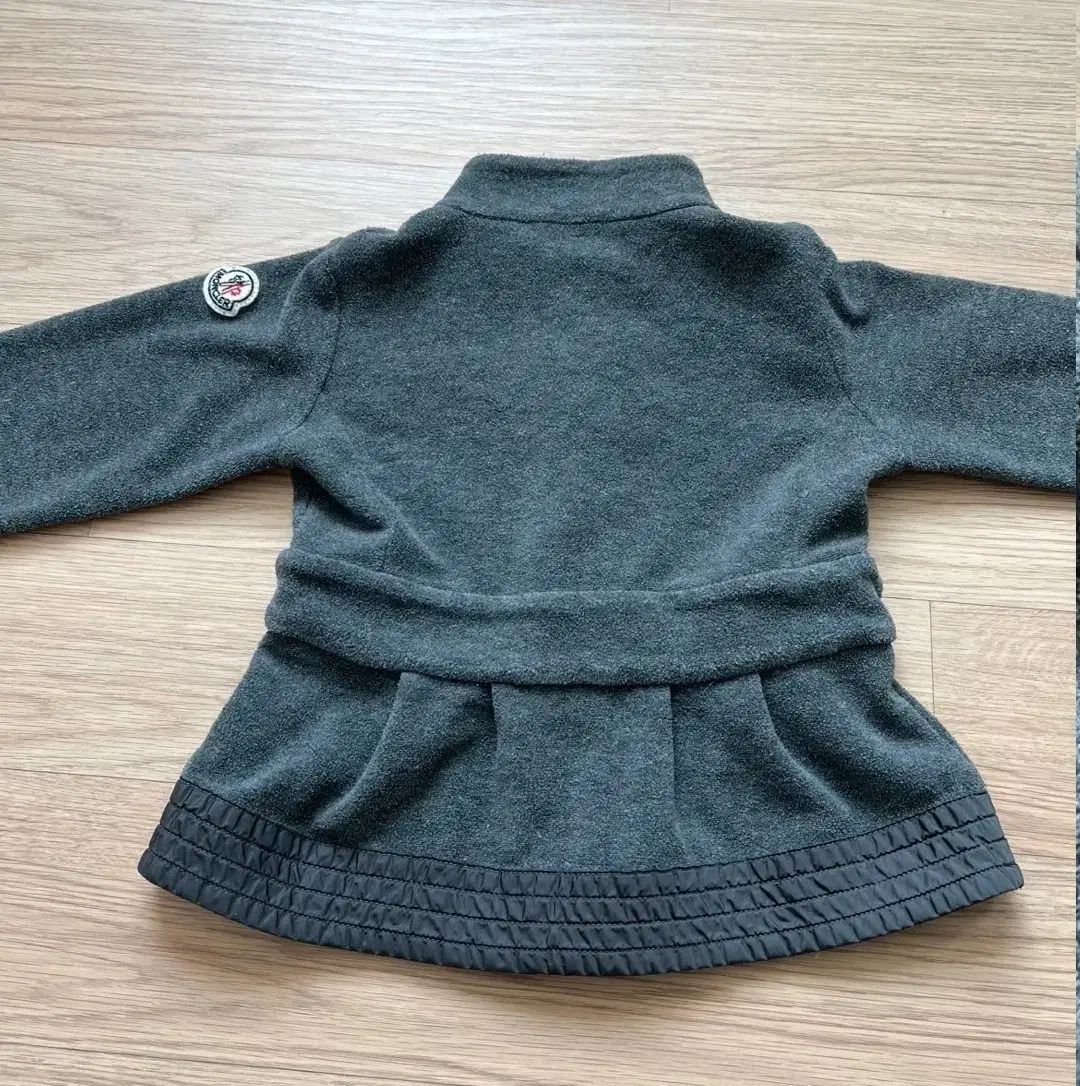 モンクレール 女の子 フリース ジャケット グレー