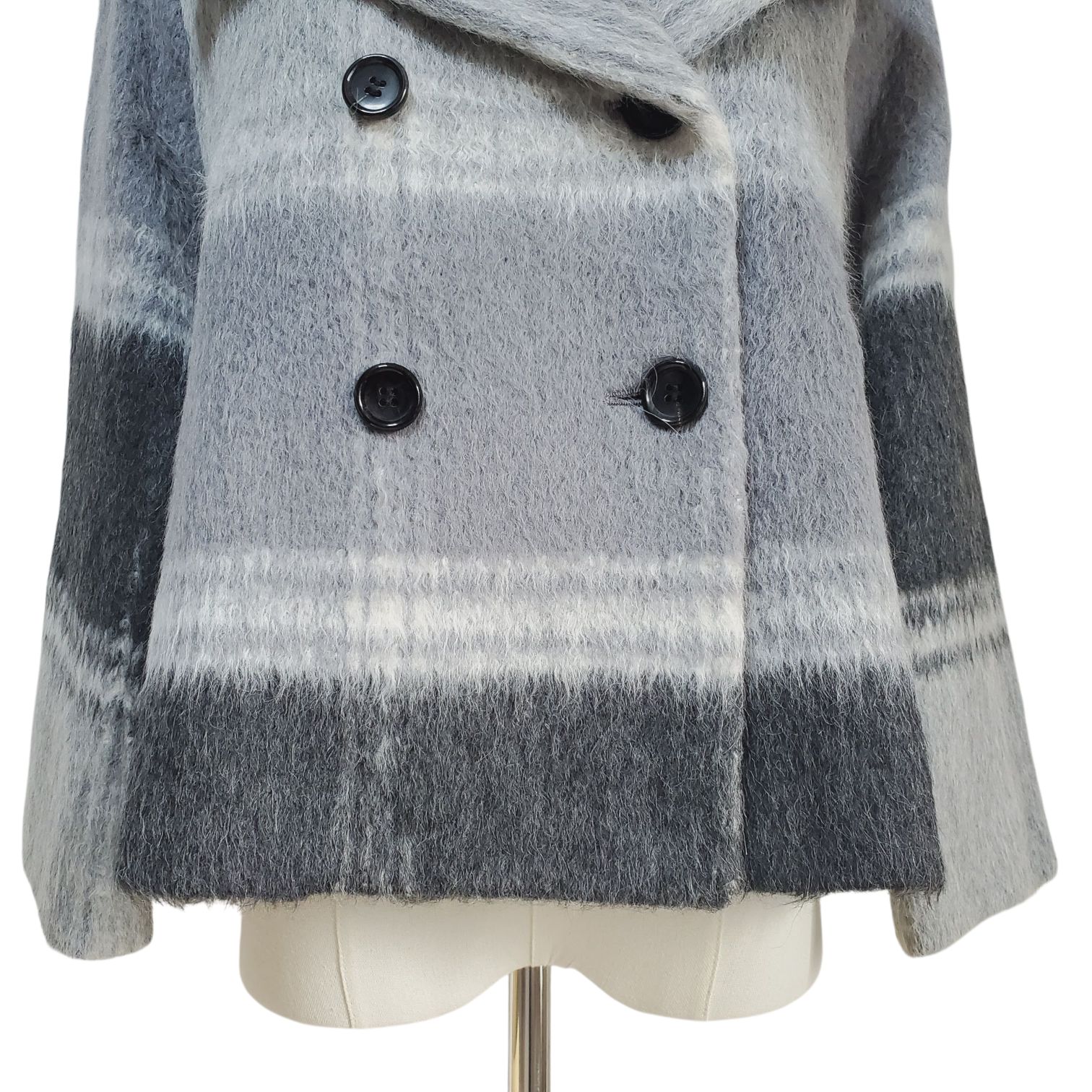 synchro crossings アルパカ混ショートコート レディース M相当 グレー