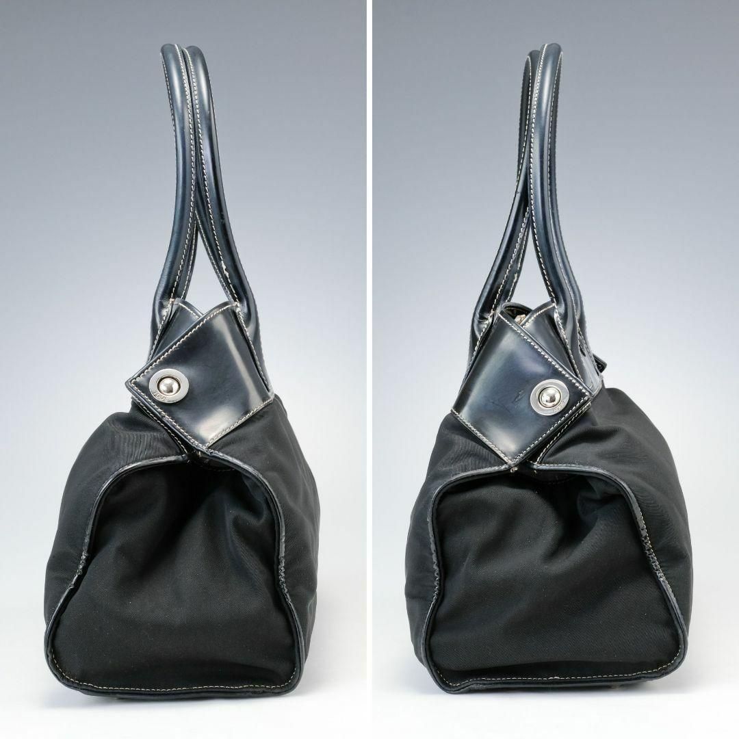 大人気】TOD'S トッズ トートバッグ 肩掛け ジレリ 黒 ナイロン レザー