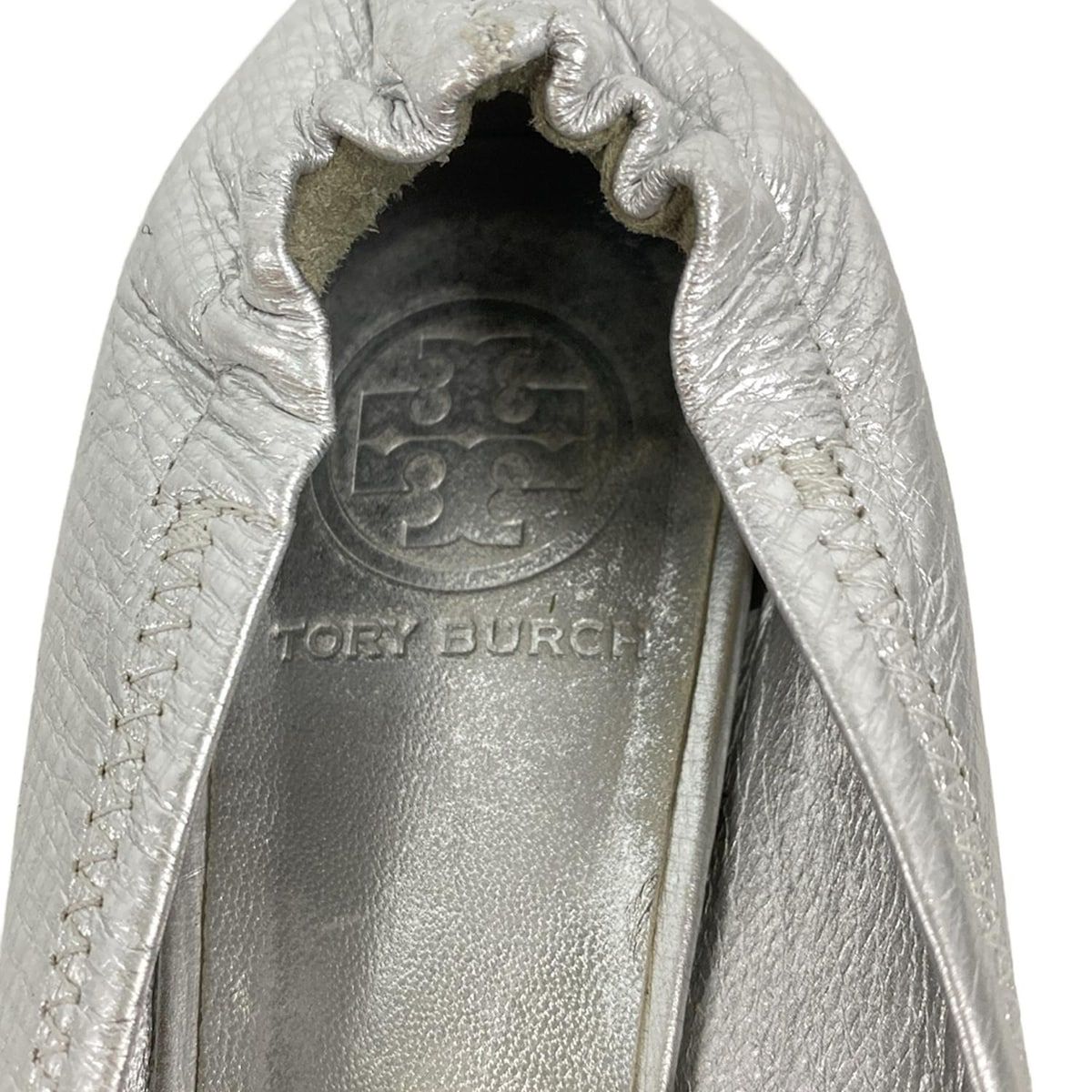 TORY BURCH(トリーバーチ) フラットシューズ 8M レディース - シルバー