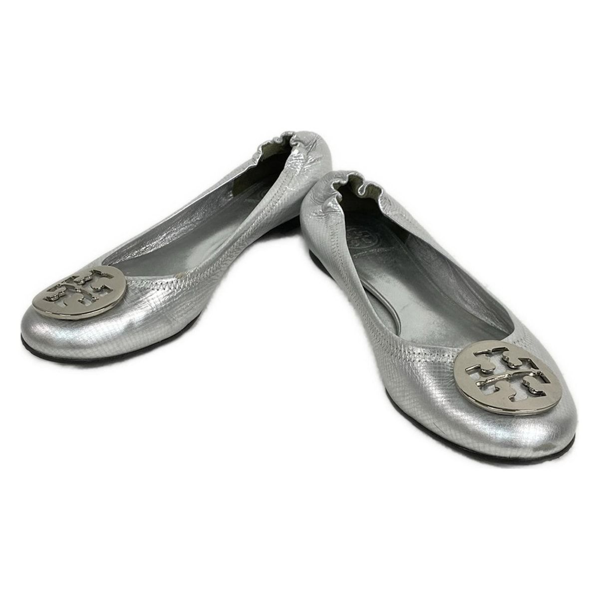 TORY BURCH(トリーバーチ) フラットシューズ 8M レディース - シルバー