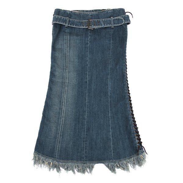 ジャンポールゴルチェ　デニムスカート　試し履きのみ ジーンズポールゴルチエJean's Paul GAULTIER サイドレースアップ
