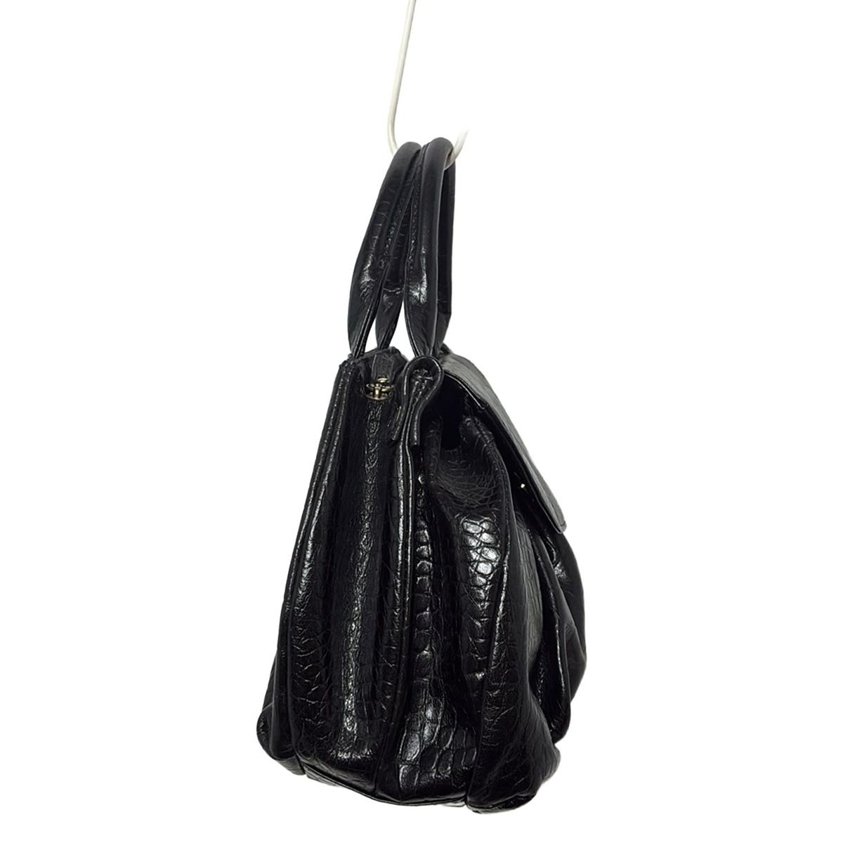 MADAME HIROKO(マダムヒロコ) ハンドバッグ - 黒 レザー - メルカリ