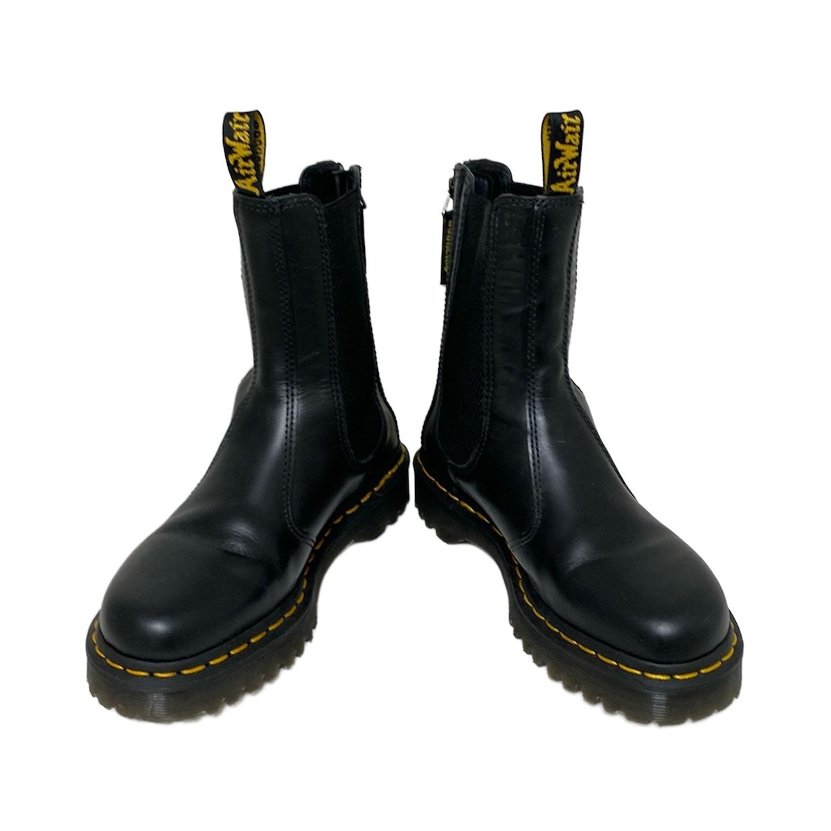 Dr.Martens ドクターマーチン ショートブーツ uk 4 レディース - 黒 サイドゴア バックジップ レザー