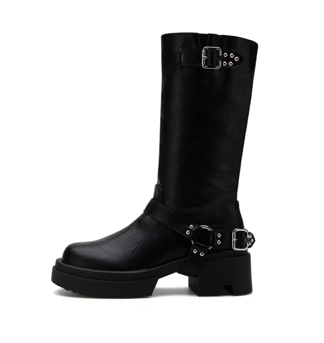 ソルトアンドチョコレート SALT AND CHOCOLATE ラウンド トゥー トゥ ライダー バックルブーツ