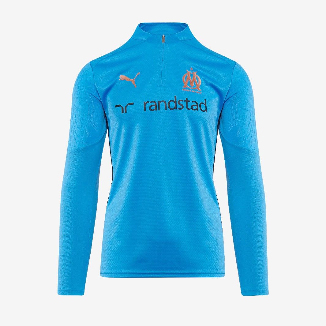 Puma マルセイユ 24 25 トレーニング ドリルトップ 1 4ジップ 青 カッパー