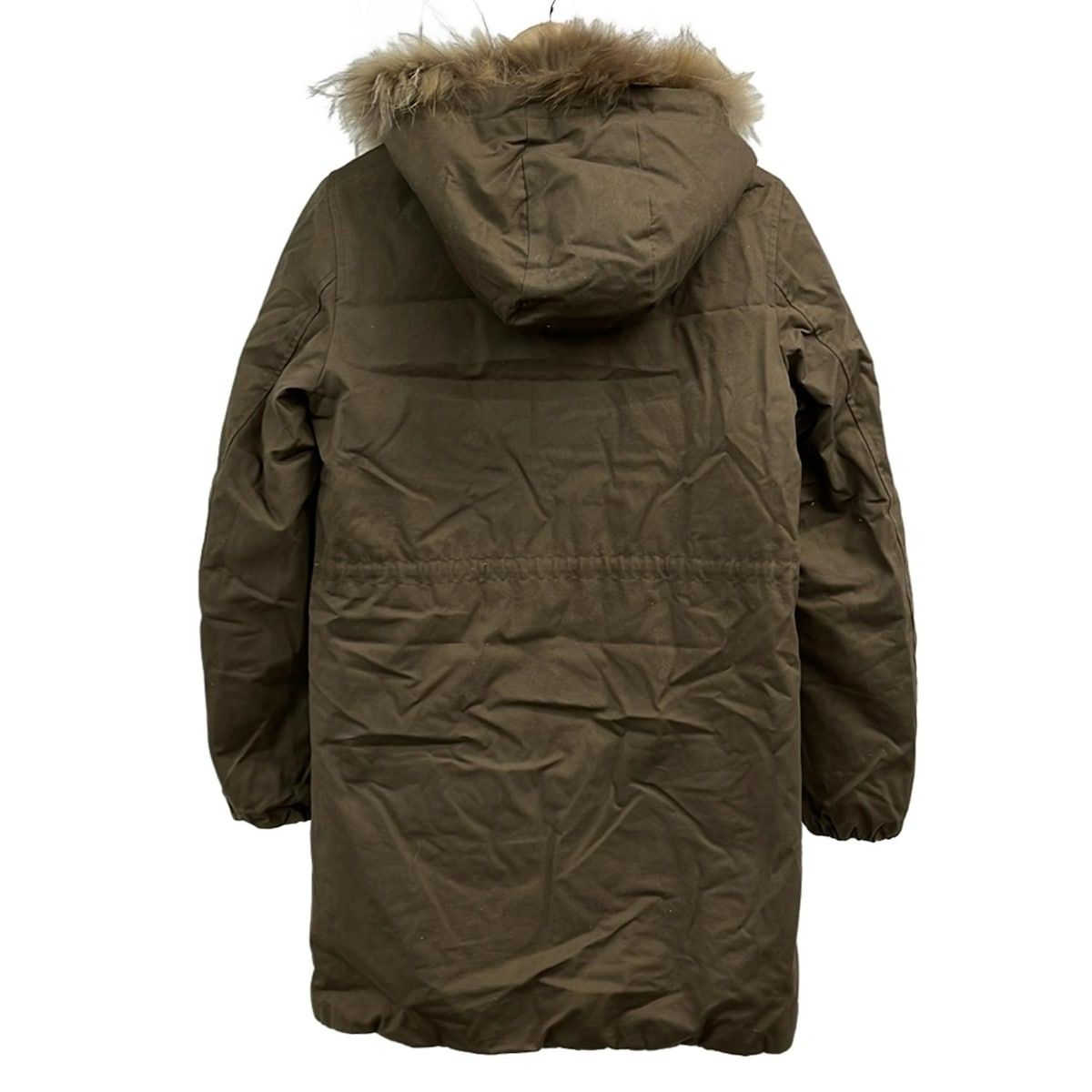 CLASSE ドゥーズィエム ダウンコート サイズ38 M レディース - カーキ 長袖 リバーシブル ラクーンファートリム着脱可 秋 冬